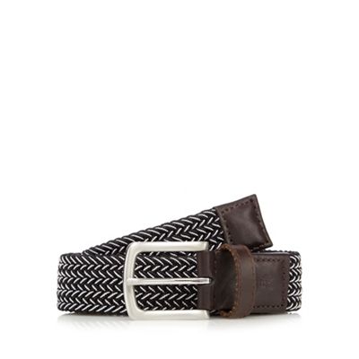 Hammond & Co. by Patrick Grant Black and white woven belt
